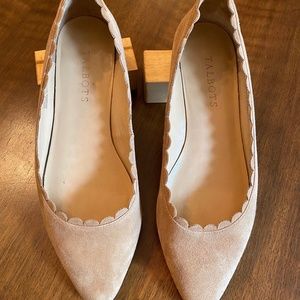 Talbots light brown suede leather flats. 7M